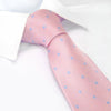 Pink & Blue Polka Dot Silk Tie