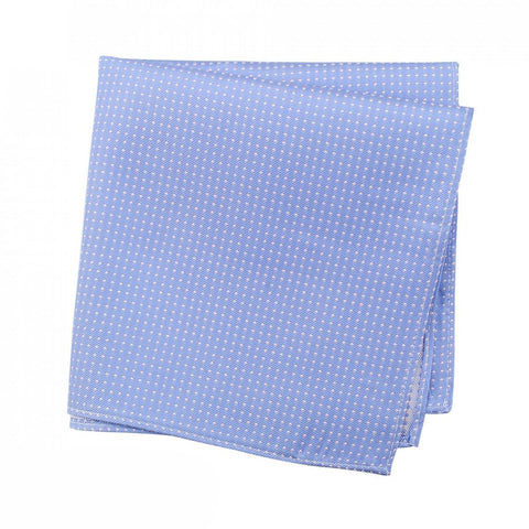 Light Blue & Pink Neat Pink Dot Silk Handkerchief