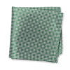 Green & Silver Micro Square Woven Silk Handkerchief
