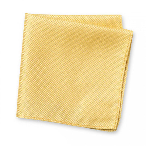 Gold Silk Plain Classic Textured Handkerchief