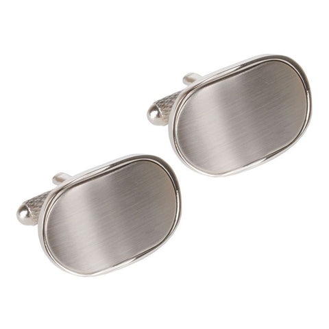 Rectangular Brushed Arched Cufflinks