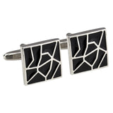 Cracked Black Cufflinks