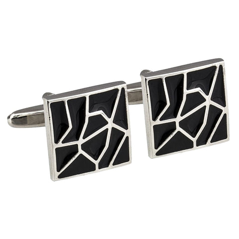 Cracked Black Cufflinks
