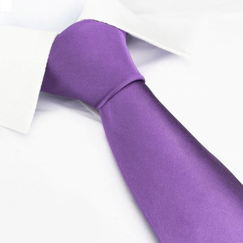 Plain Purple Silk Tie