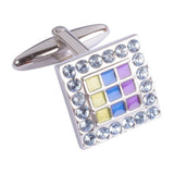 Enamel Painted with Swarovski Crystals Cufflinks