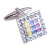 Enamel Painted with Swarovski Crystals Cufflinks