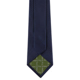 Navy Herringbone Silk Tie