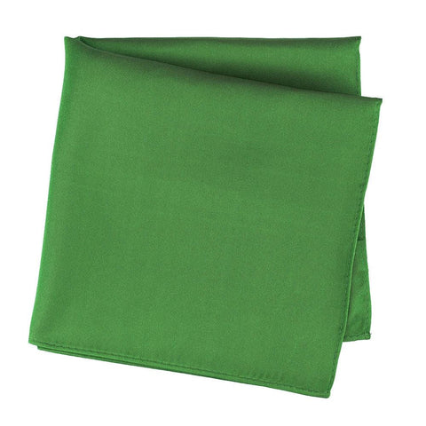 Plain Emerald Silk Handkerchief
