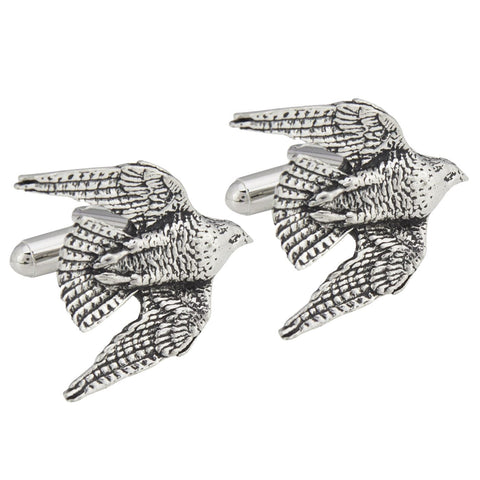 Pewter Swooping Falcon Cufflinks