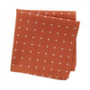 Burnt Orange Polka Dot Woven Silk Handkerchief