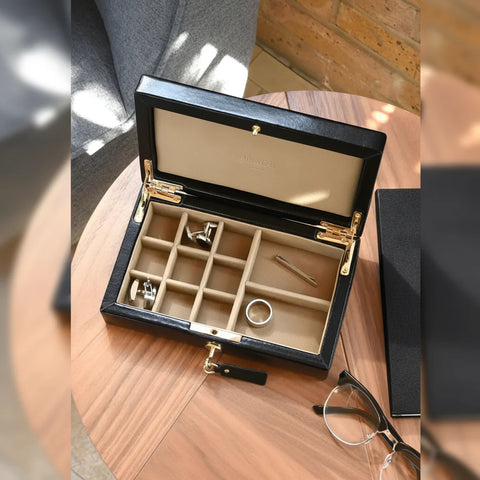 Windsor Black Cufflink Box