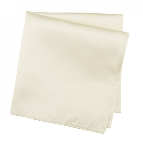 Plain Ivory Silk Handkerchief