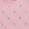 Pink & Blue Polka Dot Silk Tie