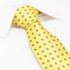 Yellow & Navy Flower Spot Silk Tie