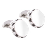 Black and Clear Swarovski Circular Cufflinks