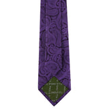 Purple Paisley Woven Silk Tie