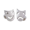 Sterling Silver Comedy & Tragedy Mask Cufflinks