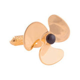 Golden Propeller Cufflinks