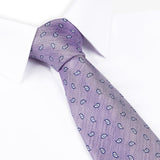 Lilac Micro Paisley Woven Silk Tie