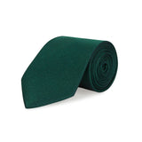 Dark Green Silk Plain Classic Textured Tie