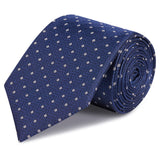 Blue Micro Flower Aztec Silk Tie