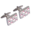 Rose Crystal Stone Cufflinks