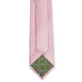 Pink & Blue Polka Dot Silk Tie