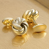 Executive Textured Gold Knot Cufflinks