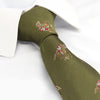 Luxury Green Horse Racing Silk Tie