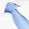 Plain Light Blue Silk Tie