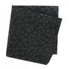 Black with Leaf Jacquard Design Silk Handkerchief