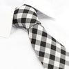 Black & White Multi Check Silk Tie