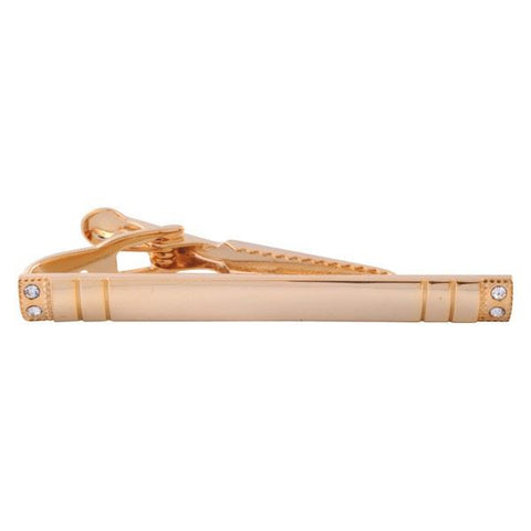 Double Ended Crystal Gold Tie Bar