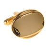 Golden Oval Curved Cufflinks