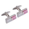 Pink and White Bar Cufflinks