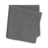 Grey Micro Spot Silk Handkerchief
