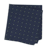 Navy & Green Polka Dot Woven Silk Handkerchief