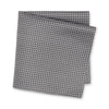 Black & Grey Diamond Gridded Silk Handkerchief