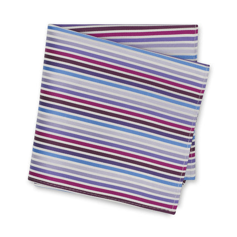 Various Purple Striped Woven Silk Handkerchief