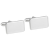 Rectangle Engraved Sterling Silver Plated Cufflinks