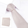 Pastel Rose Textured Woven Silk Tie & Handkerchief Set