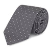 Grey Micro Spot Silk Tie