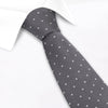 Grey Micro Spot Silk Tie