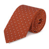 Burnt Orange Micro Spot Silk Tie