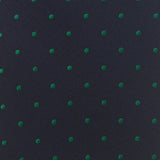 Navy & Green Micro Spot Silk Tie