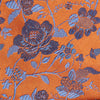 Burnt Orange & Navy Floral Woven Silk Tie