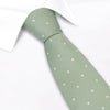 Yoghurt Green Polka Dot Silk Tie
