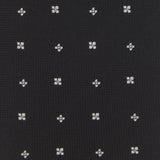 Black & White Flower Spot Silk Tie