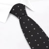 Black & White Flower Spot Silk Tie