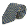 Gold & Navy Diamond Gridded Silk Tie